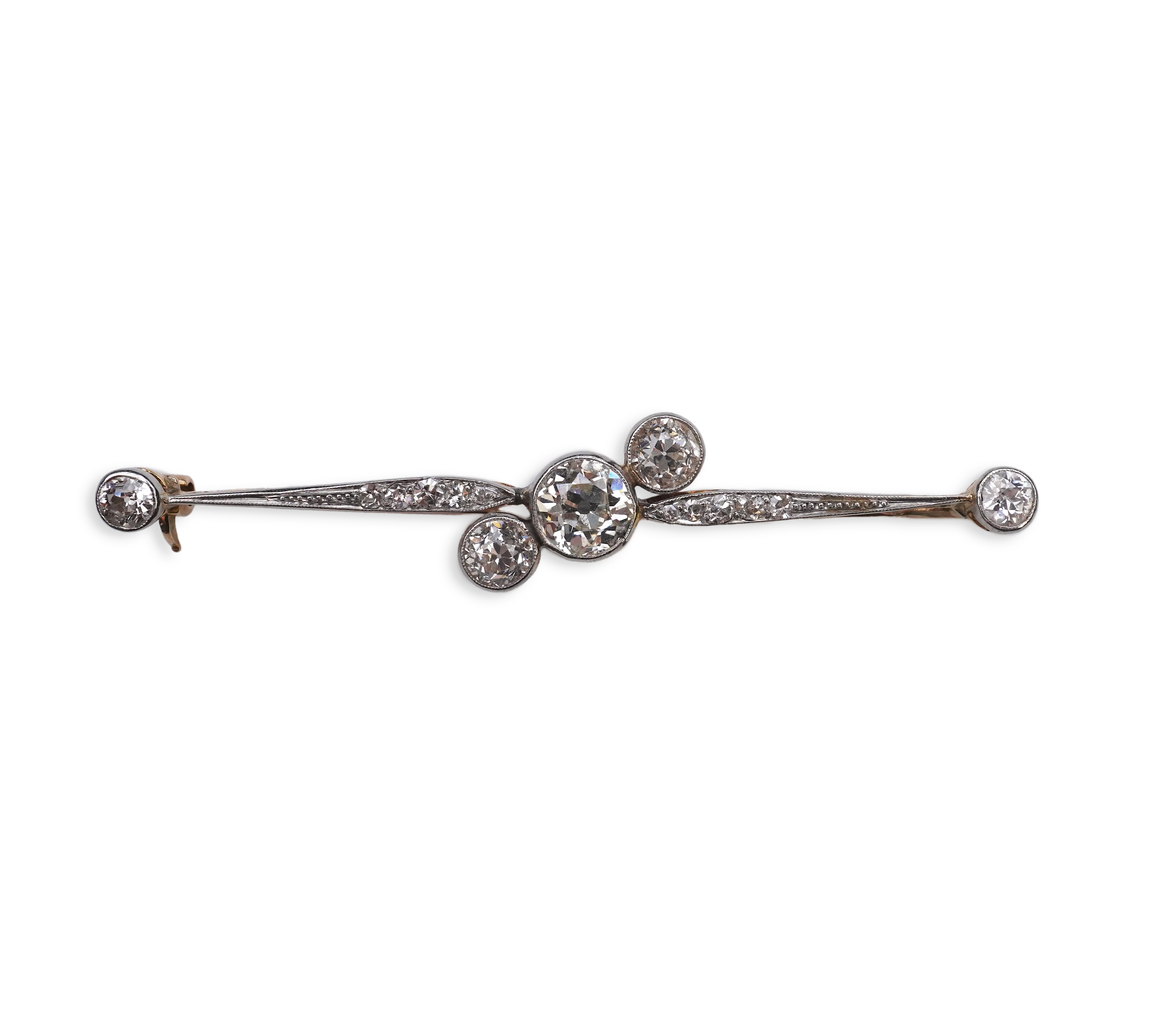 An Edwardian diamond brooch, early 20th century